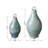 Modern Spiraling Artistry Turquoise Ceramic Table Vases