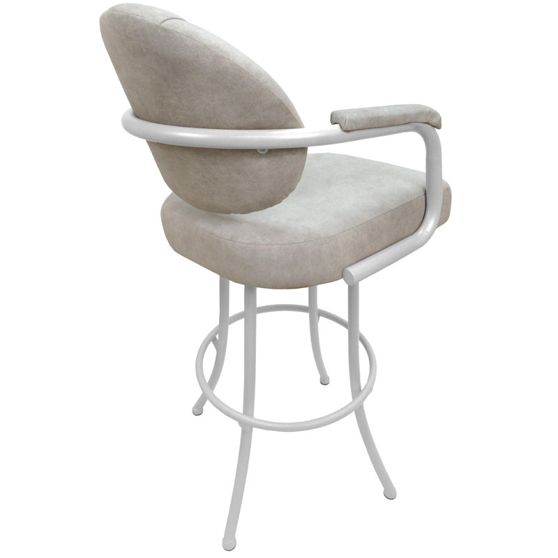 Tabouret pivotant 30 po Vianay, Blanc, Stuc Outlier