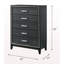 Commode de style moderne avec finition noire-749322033