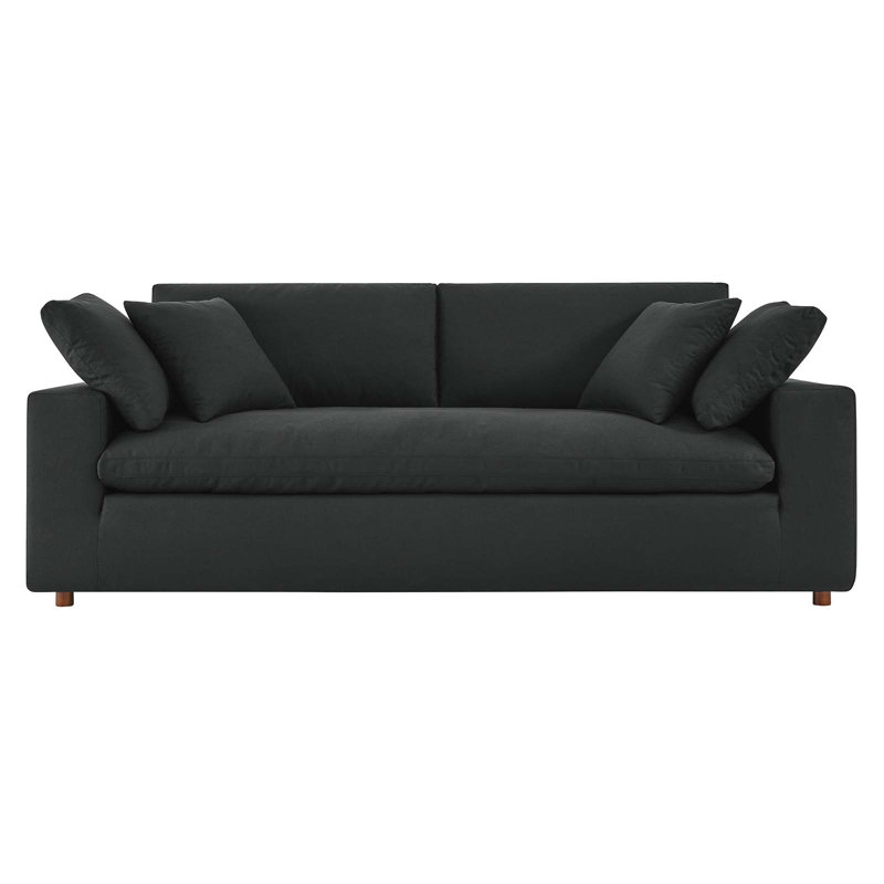 Modway Commix Down Filled Overstuffed Sofa, Black