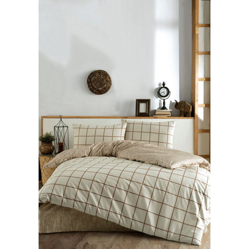 100% Cotton Ranforce Double Quilt Cover Set, Lilac | 79 x 79 inches Duvet Cover & 31.5 x 31.5 inches Pillowcases (2 Pieces) | Machine Washable, 145 Thread Count, Button Closure | Soft & Durable Bedding for a Cozy Bedroom
