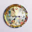 Les gens et le temps, aquarelle acrylique - horloge murale moderne-67985884