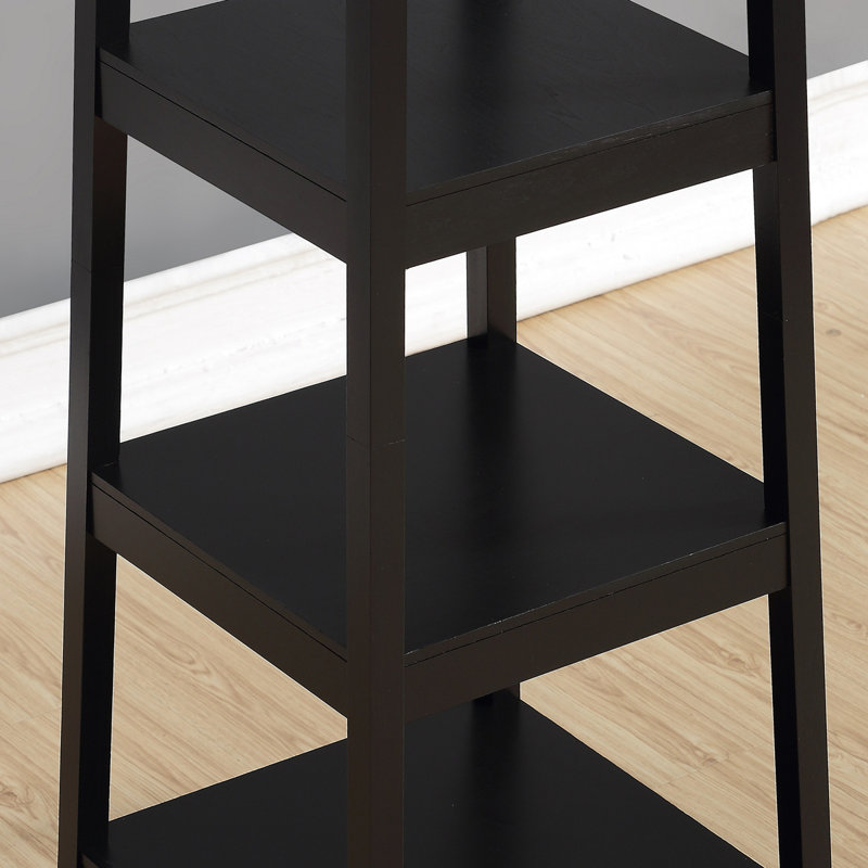 Vassen Coat Rack W/ 3-Tier Storage Shelves, Black