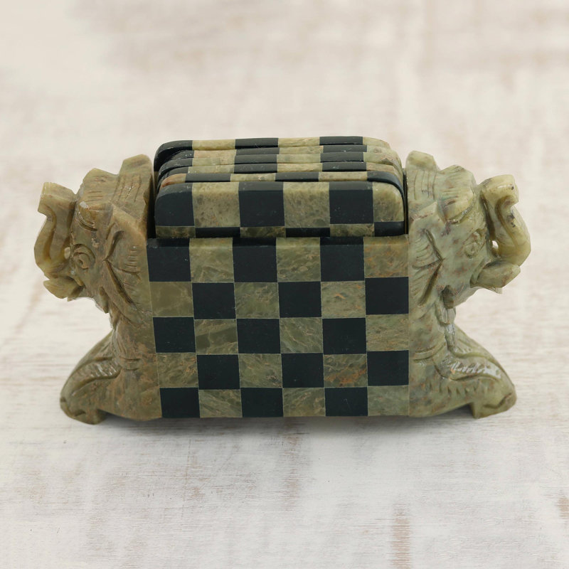 6 Piece Coaster Set With Holder