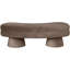 Banc rembourré en velours brun Zenna-1821666954