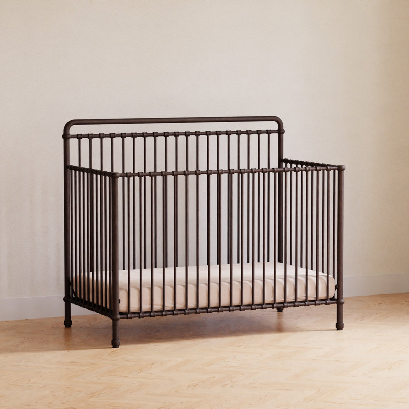 Vintage Iron Black Convertible Toddler Crib
