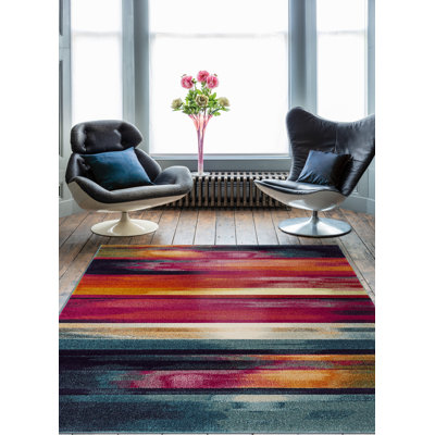 Kaphan Stripes Multi Area Rug