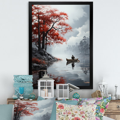 «Wilbrandt Fishing At The Lake Whispering Breeze I», reproduction sur toile