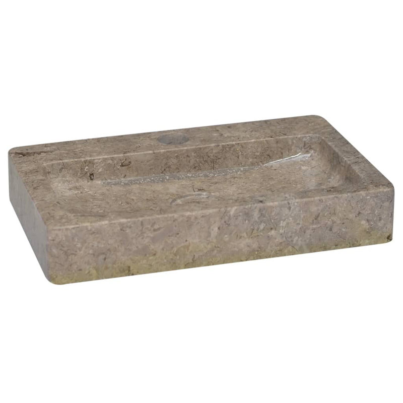 vidaXL Wall-mounted Sink 15"x9.4"x2.6" Marble, Gray