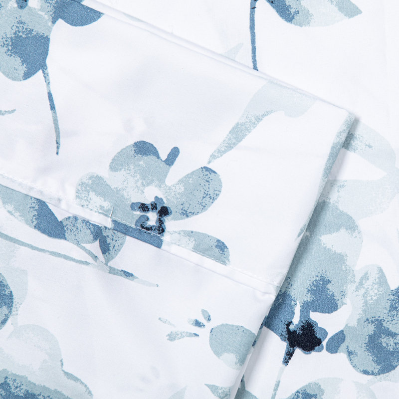 100% Polyester Floral Sheet Set, Full Sheet Set + Fitted Sheet + 2 Pillowcases