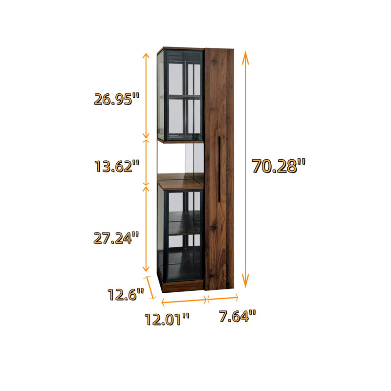 Glass Door Display Cabinet With Lighting
