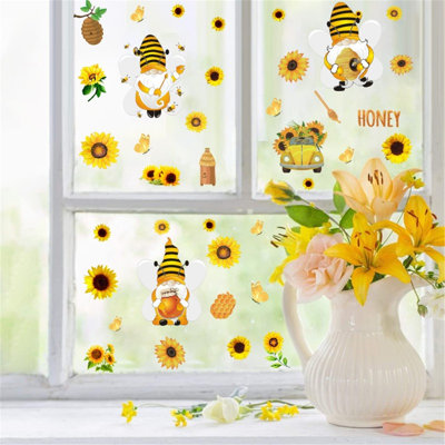 Sunflower Dwarf Doll Sticker Graffiti Window Sticker Children's Room