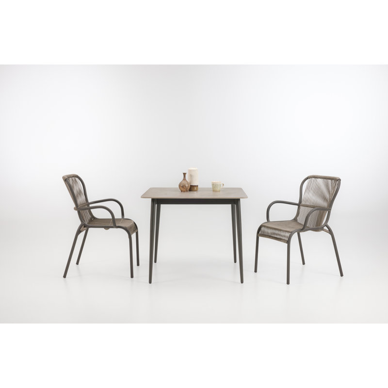 Loop Outdoor Dining Armchair, Gray