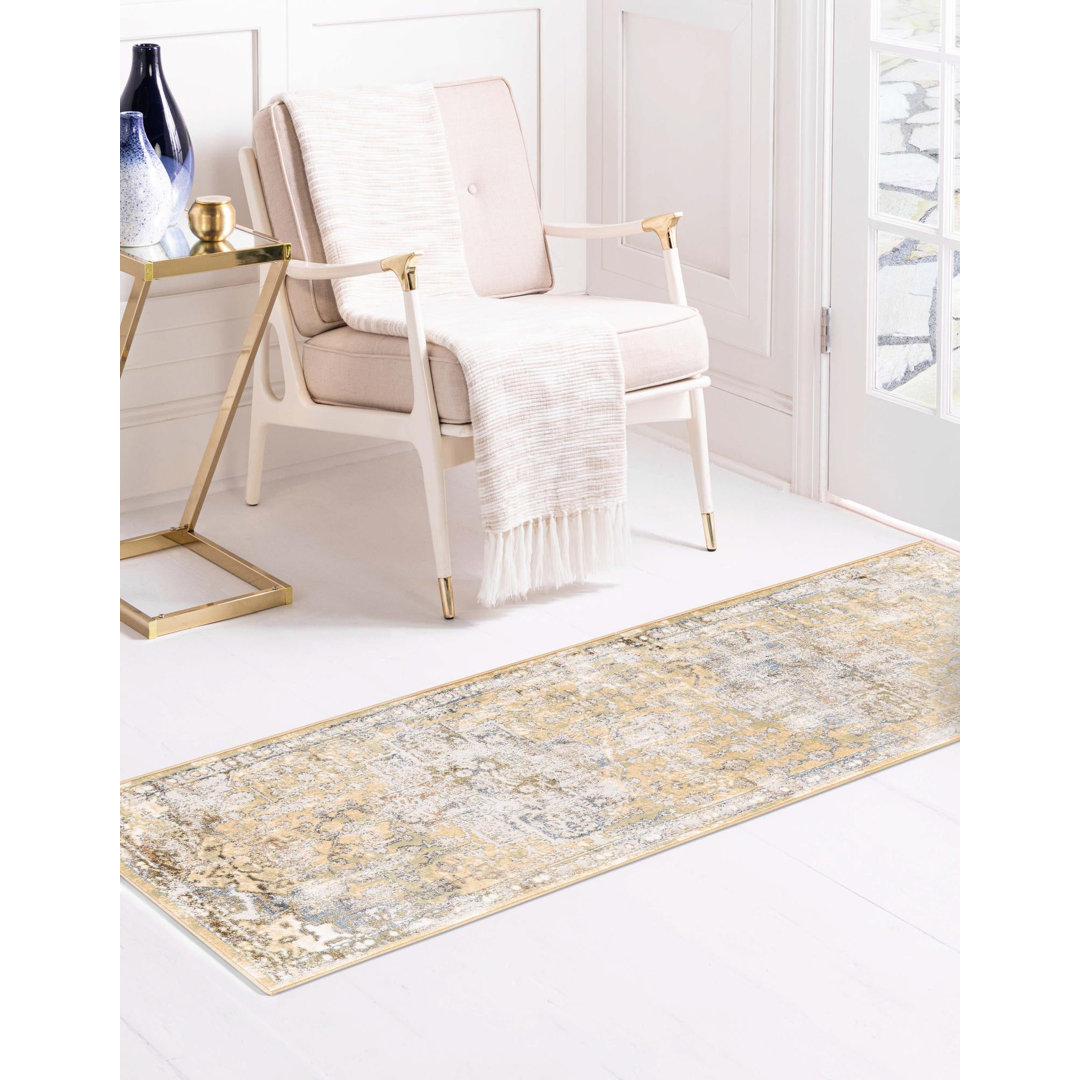 Alamo Floral Yellow Area Rug Langley Street® Rug 