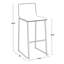 Tabouret de bar contemporain en acier doré et similicuir gris - ensemble de 2
