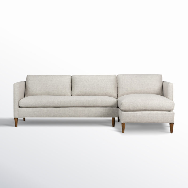Clifford Sofa with Chaise Sectional, Turbo Ash Basketweave, Right Hand Facing