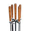 Wooden Handle Round Companion Set H73cm W24cm