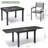 Koskinen 8 - Person Outdoor Dining Set - Extendable Aluminum Table and Armchairs (Set of 9)-404067707