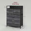 HOMCOM Bedroom Chest of Drawers 4 Drawer Dresser w/ Shelf, Black