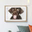 Chocolate Labrador Puppy in Abstract - Picture Frame Graphic Art Print-55680620-55680625