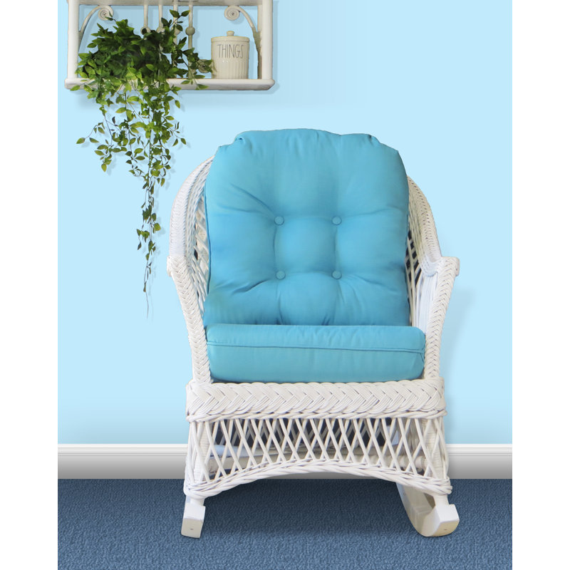 Chaise berçante Baney, Turquoise