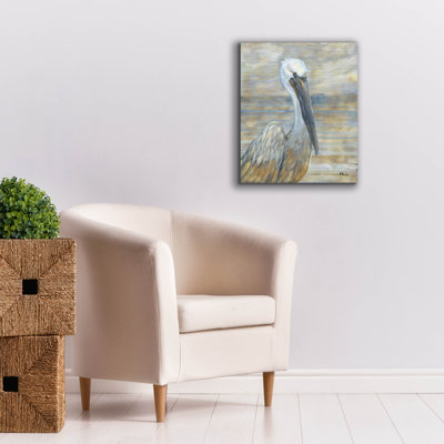 «Golden Salty Pelican» par Paul Brent, art mural sur toile