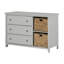 Cotton Candy 3-Drawer Dresser with Storage Baskets-103830220