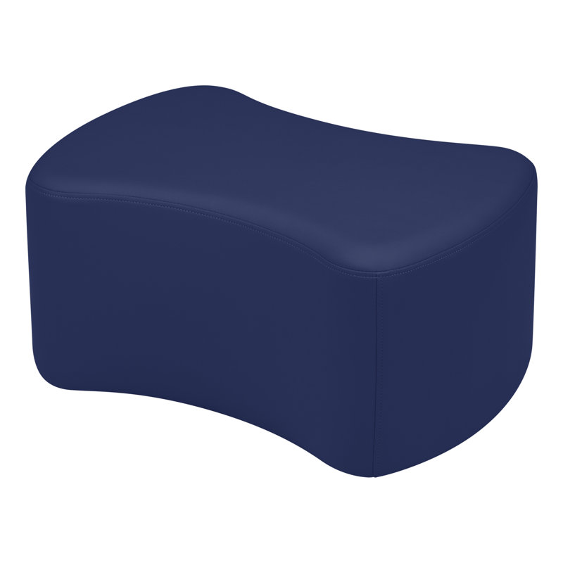 Pro Series Upholstered Bowtie Ottoman 12" Height, Navy
