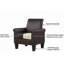 Fauteuil rembourré en similicuir de 29 po Alrun-1432370001