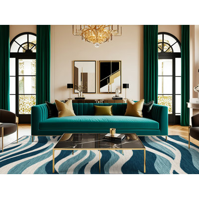  Tapis bord de mer lavable Contemporary Wave Plus