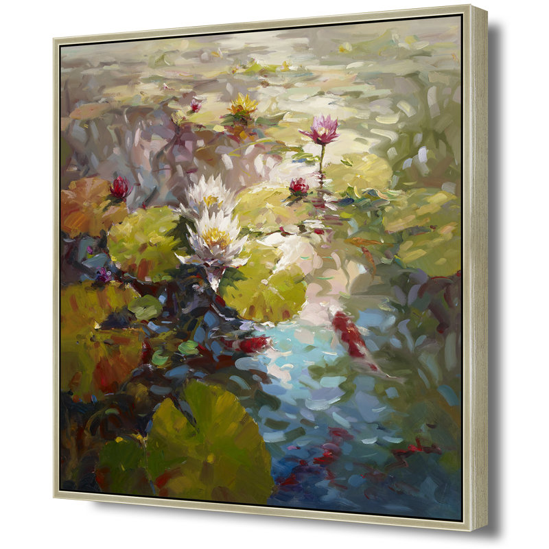 Plants & Flowers, 26" H x 26" W, Beige