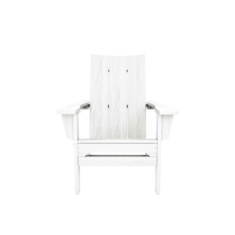 Bruce HDPE Folding Adirondack Chair, White