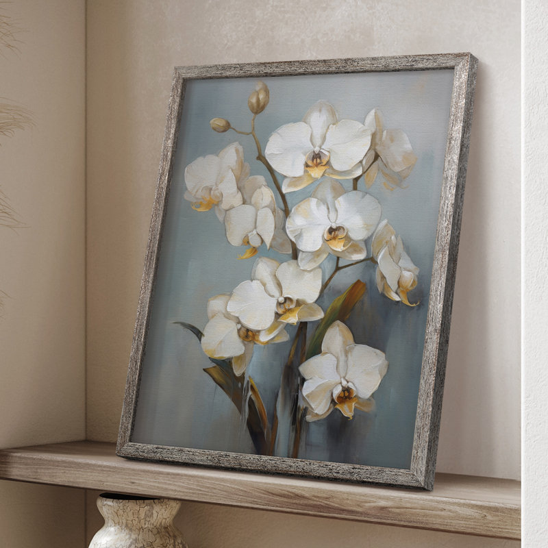 Impression encadrée FLORAL Series CXCI - bois massif, H 11 po x l 9 po