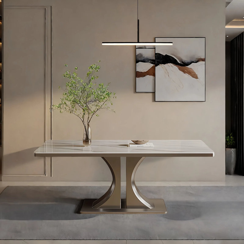 Table de salle à manger moderne, H 29,52 po x L 55,11 po x l 31,49 po