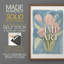 Tulipe, aquarelle, croquis I - reproduction encadrée de qualité supérieure - prête à être accrochée - aucun clou requis - aucun clou requis-1005925796-1005925799