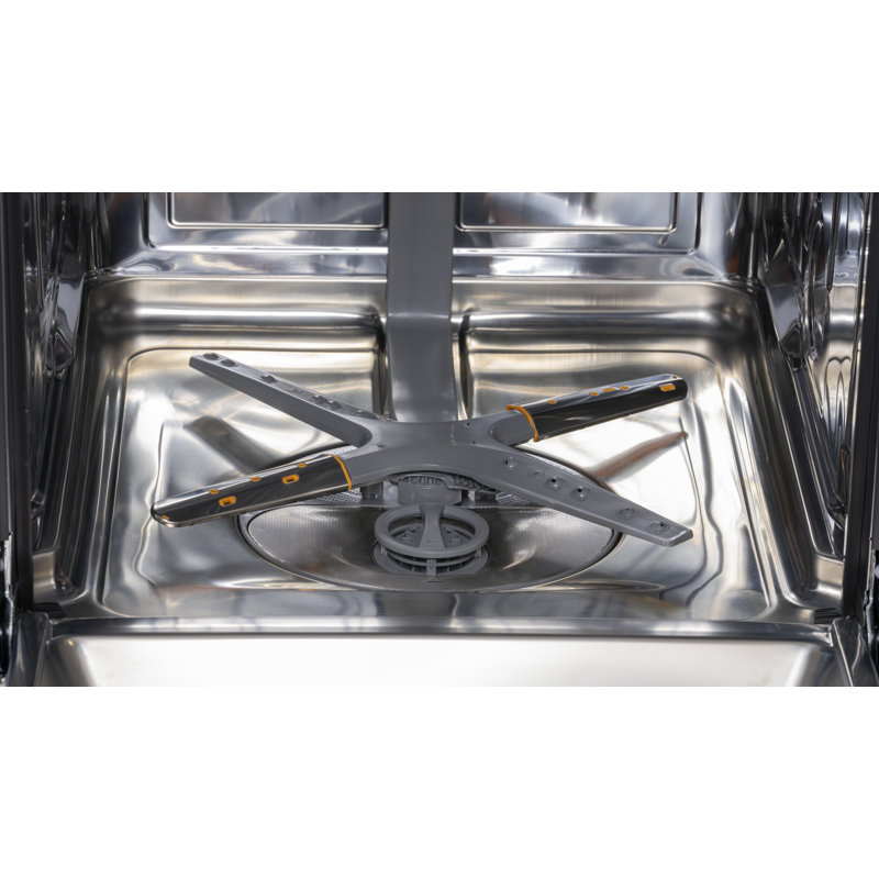 24 in. Stainless Steel Front Control Built-In Dishwasher with Stainless Steel Tub, Quadwash, Dynamic Dry, ADA, 48 dBA