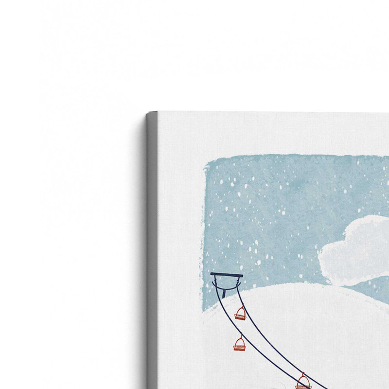 «Winter Ski Lift Adventure», reproduction sur toile roulée, Toile tendue, H 32 po x l 32 po x P 1,25 po