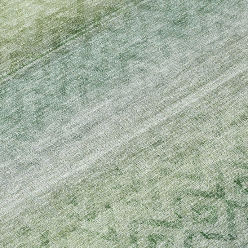 Machine Washable Indoor/Outdoor Xhevrie Teal Rug, Runner 2'3" x 7'6"
