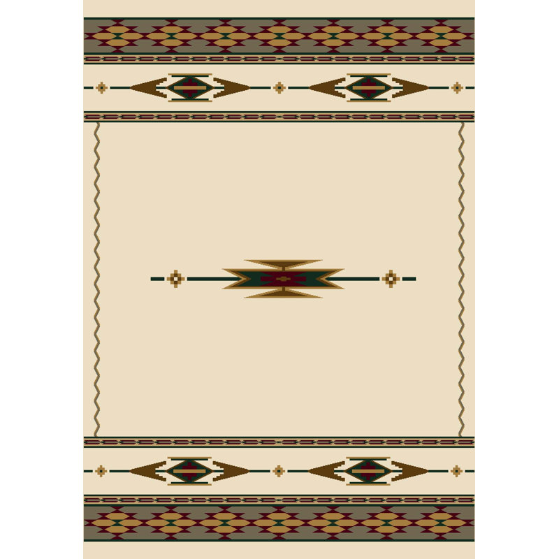 Alminas Southwestern Indoor Rug, Rectangle 3'10" x 5'4"