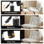 Fauteuil d'appoint rembourré capitonné avec repose-pieds et hauteur réglable-28426593