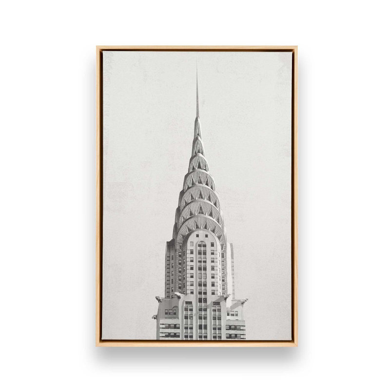 Impression sur toile de Chrysler Building NYC, Tanné, H 19,5 po x l 13,5 po