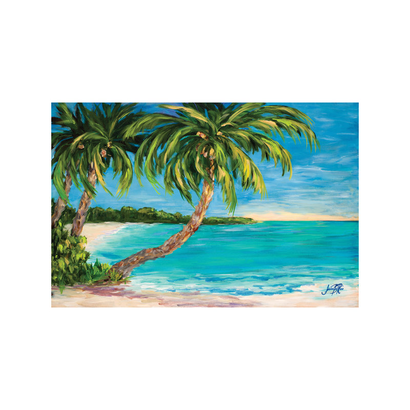 Palm Cove by Julie Derice - Painting, 152.5 cm H x 101.5 cm W
