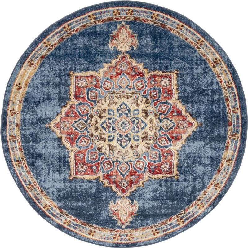 Ulla Oriental Indoor Rug, Round 5'