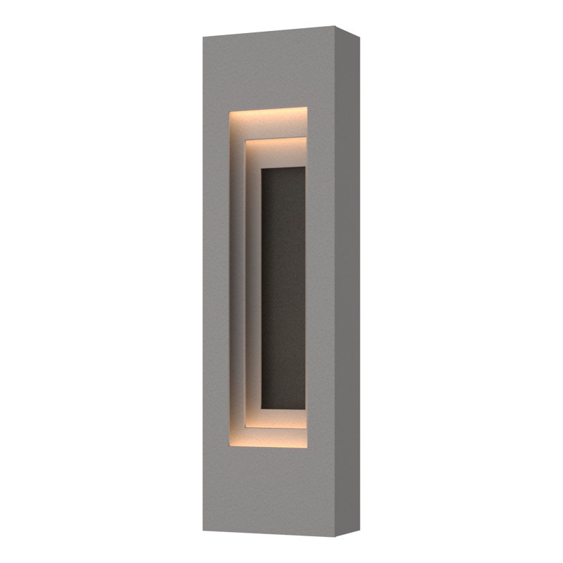 Procession Aluminum Outdoor Flush Mount, 27.5" H x 8" W x 3.9" D, Coastal Burnished Steel, Coastal Black