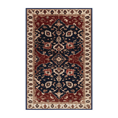 Machine Washable Persian Black Area Rug