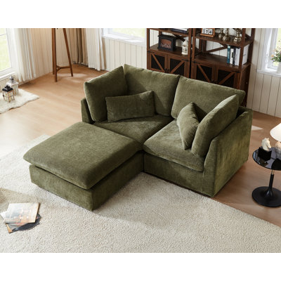 Oversized Chenille Modular Sofa Extra Deep Cloud Corduroy Sectional Couch With Ottoman Chaise Fsc Certified Fluffy Loveseat L Sofa