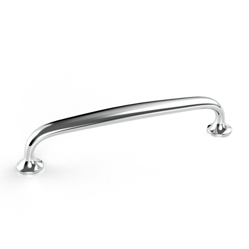 Poignée de porte et de tiroir Baldwin, Chrome poli, 5", 10