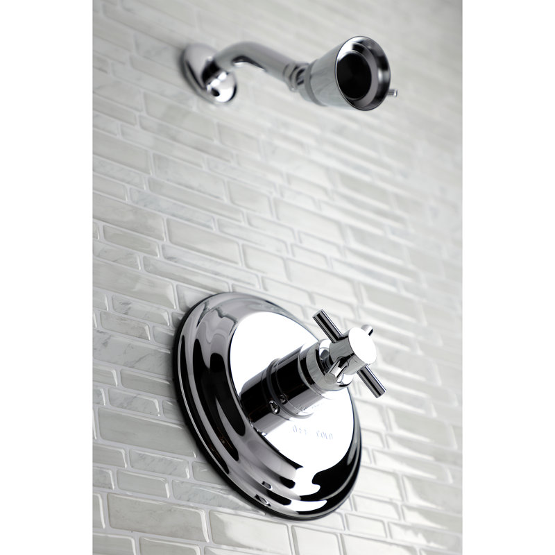 Robinet de douche à contrôle de température, Chrome poli