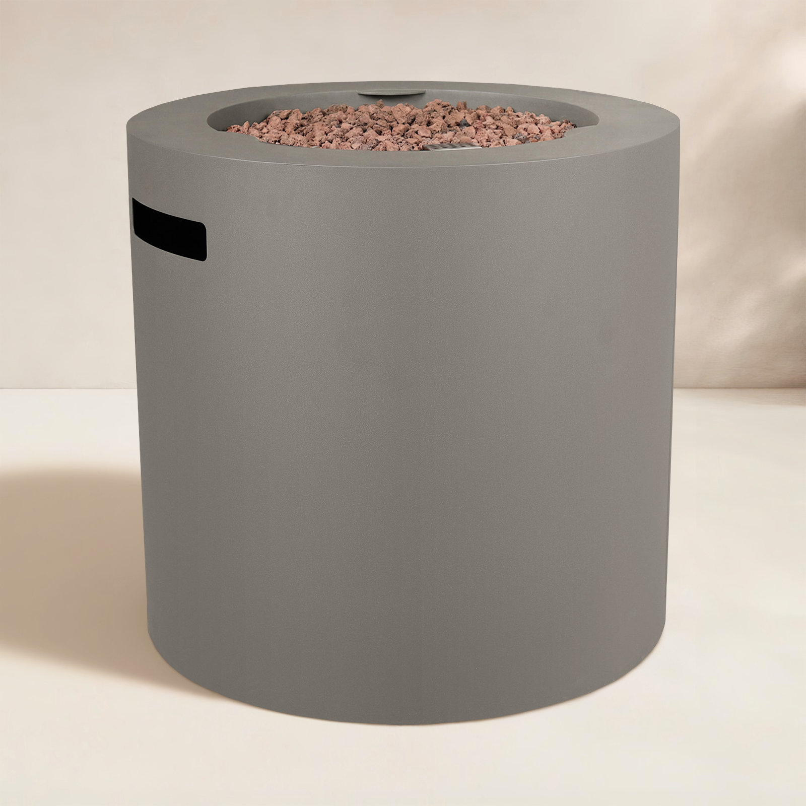 Aegean Round Fire Pit, Gray