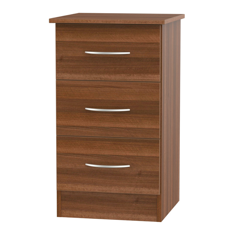Tabatha 39.5cm W Manufactured Wood Bedside Table, Walnut